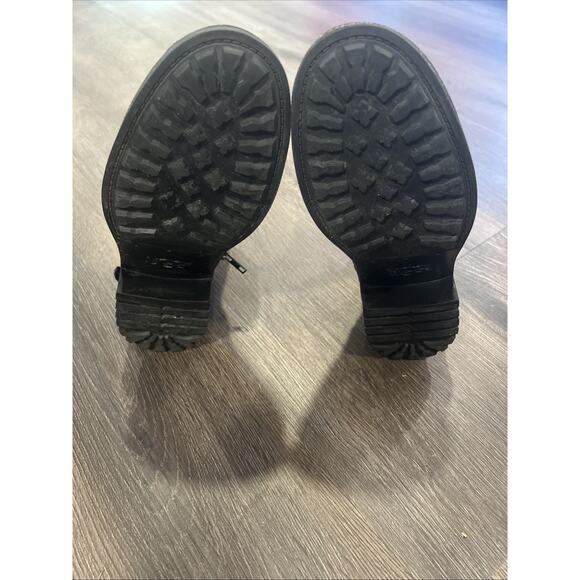 UGG Australia Womens Orion Black Leather Round Toe Ankle Booties Size 9 - Picture 9 of 10